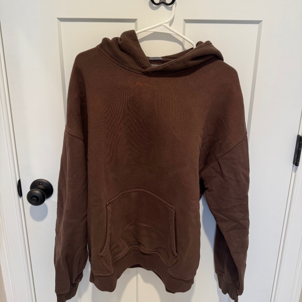 Abercrombie Essential Pop-Over Hoodie - Espresso Brown - Medium